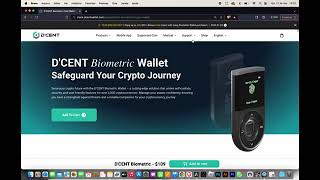 MELHOR HARD WALLET  DCENT BIOMETRIC [upl. by Lissa518]