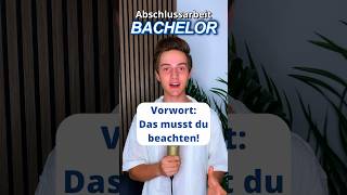 Das Vorwort deiner Abschlussarbeit student studium bachelorarbeit [upl. by Netsyrc]