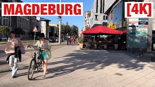 4K MAGDEBURG  Street Walking Tour  Germany  Summer 2023  60 fps HDR Video [upl. by Dianna741]