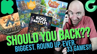 Should You Back Expert Crowdfunding ADVICE 33 NEW Games in 70 MINUTES [upl. by Rahal]