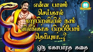 மறுபிறவியில் ஐந்தறிவுள்ள விலங்காக பிறப்பது ஏன்  mahabharatham unknown stories  AVN in kadhaippoma [upl. by Sausa]