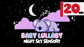 Baby Sensory Lullaby Relaxing Music Clouds  Stars  Animals Night Sky for Babies [upl. by Airat]