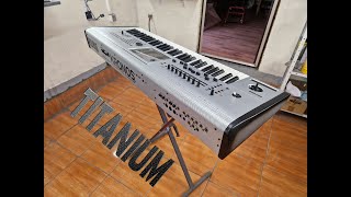 Korg Kronos TITANIUM  spray painting keyboard  farbanje klavijature [upl. by Nations]