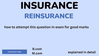 Reinsurance concept explained in detail 💯✅Bcom  Mcom [upl. by Alilak61]