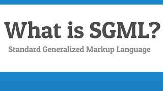 What is SGML in hindi  Computer Dose [upl. by Elaine]