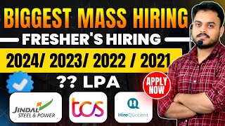 10 Biggest Hiring  Freshers Hiring  2024 2023 2022 2021  Apply Now👨‍💻👩‍💻 [upl. by Arreic106]