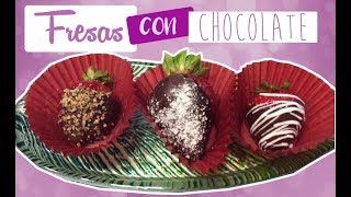 FRESAS CUBIERTAS DE CHOCOLATEstrawberry with chocolate [upl. by Anaid673]