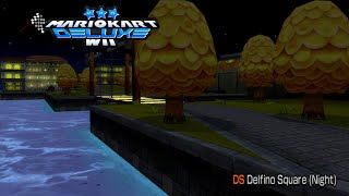 Mario Kart Wii Deluxe  DS Delfino Square Night [upl. by Hayott]