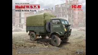 ICM 135 WWII Model WOT 8 British Truck unboxing [upl. by Milewski]