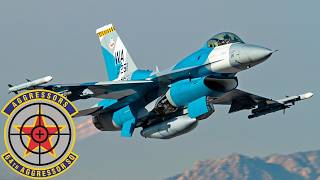 USAF Aggressors F16 Fighting Falcon fighter jets Red Flag military exercises in Nevada [upl. by Laehcym]