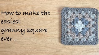 How to Crochet the Easiest Granny Square Ever… [upl. by Fredella]