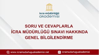 Soru ve Cevaplarla İcra Müdürlüğü Sınavı Hakkında Genel Bilgilendirme  2024 [upl. by Marilin]