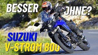 Suzuki V Strom 800 im Test  mehr Performance mit 19ZollVorderrad und weniger Federweg [upl. by Ihcelek]