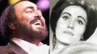 Luiciano Pavarotti amp Joan Sutherland  Parigi o cara [upl. by Gierk209]