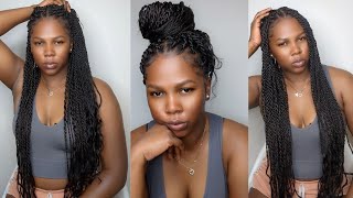 DIY SENEGALESE Twists with Curly Ends First Attempt Nataya Rhall [upl. by Drobman]