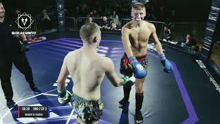 Wolkernite Fight Championship 2  Ellis Dawson vs George Sugden  Lightweight Amateur K1 [upl. by Airdnalahs]