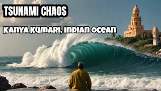 2004 Tsunami India Footage of Giant Waves Kanyakumari Vivekananda Rock Memorial [upl. by Marlowe]