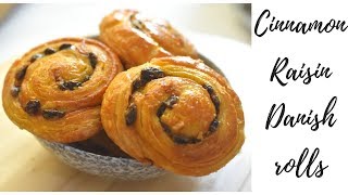 Cinnamon RollsRaisin RollsCinnamon RaisinRolls Danish Pastry Danish swirlsPain Aux Raisins [upl. by Keligot100]