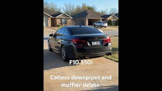 F10 550i Catless Downpipes and Muffle Delete loud n63 F10 550i Notanm5 [upl. by Nyloj]