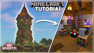 Minecraft 117 Overgrown Survival Tower Tutorial 2021 [upl. by Weisler]