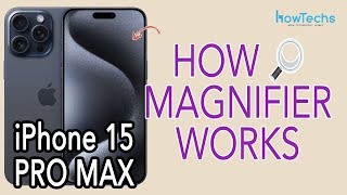 iPhone 15 Pro MAX  How to use MAGNIFIER app iphone15promax actionbutton iphone15 [upl. by Skier]