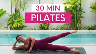 30 MIN PILATES WORKOUT  Classical Mat Pilates Inspired No Equipment [upl. by Norraa]