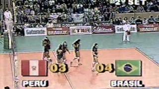 Voleibol Feminino  Sul Americano 1989  Final  Brasil x Peru [upl. by Ulani]