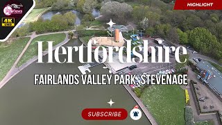 Fairlands Valley Park  Stevenage Area  Highlight  Drone Video [upl. by Eessej29]