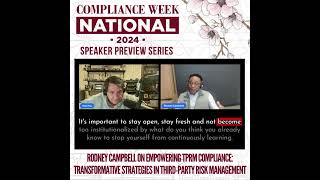 Rodney Campbell Compliance Week 2024 Preview  200 Discount CWNational24 [upl. by Arjun]