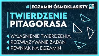 Wszystko o TWIERDZENIE PITAGORASA  ROZWIĄZYWANIE ZADAŃ  Egzamin Ósmoklasisty 2024 [upl. by Florida144]