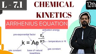 Chemical Kinetics  class 12 part 71  Arrhenius Equation  Temp depend। Energy profile diagram [upl. by Schlessinger885]