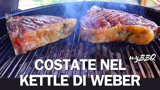 costata frisona DRY AGED in kettle di Weber semplice e veloce [upl. by Cinelli]