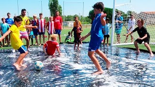 PARTIDO RESBALADIZO DE FUTBOL Europa VS LatinoAmerica [upl. by Kirrad597]