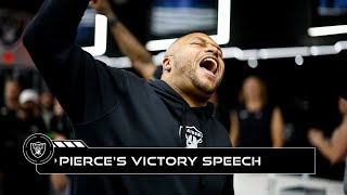 Coach Pierces Locker Room Victory Speech vs Chargers  Raiders  NFL [upl. by Ahsii]