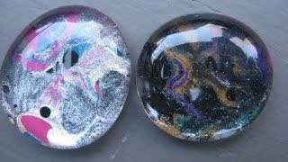 Marbled Nail Polish Glass Stones Craft [upl. by Wolliw]