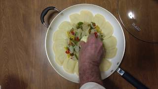 COOKING 14 PIEROGIES  PEPPERS amp ONIONS  BUTTER [upl. by Leasim487]