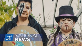 Chubby Cree A grandmother and grandson hand drum duo  APTN News [upl. by Hi228]