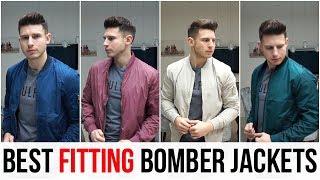 BEST FITTING BOMBER JACKETS FOR MEN IN 2018 Asos PullampBear HampM New Look Bershka [upl. by Neleag265]