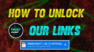 How To Unlock My GPLINKS  TOOLBOX Link Unlock 🔓 FROSTCLIENT MCPE [upl. by Annaor]