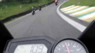 Yamaha FZ6 Fazer 600 vs Kawasaki Z 750 Interlagos Track Day on board [upl. by Annayat262]