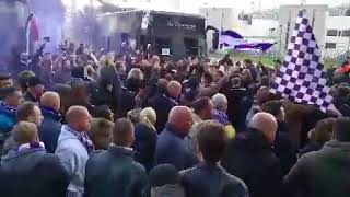 Aankomst Beerschot Wilrijkfans op de Heizel [upl. by Eciened]