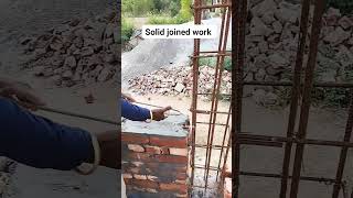 column and wall joined solid work construction [upl. by Zared]