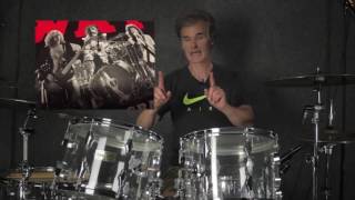 Joey Kramers Aerosmith Fibes Drum Set  Donns Drum Vault [upl. by Edlitam]