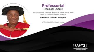 Professorial Inaugural Lecture by Prof Thobeka Ncanywa [upl. by Hasty938]