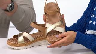 Vionic Leather JuteWrap Sandals  Mar on QVC [upl. by Enilaf19]