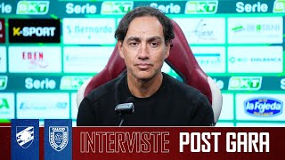 INTERVISTE POST GARA UC SAMPDORIA vs AC REGGIANA [upl. by Adlesirc]