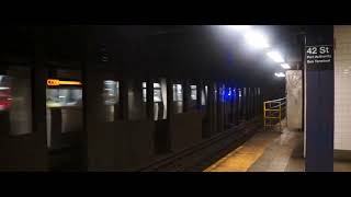 R160 C Express train Speeding past 42 Street  2nd Fastest place on the NYC Subway [upl. by Turpin]