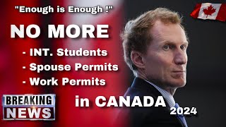 Canada Immigration Minister Latest Update  Breaking News  3 Big Changes in 2024 [upl. by Aluin]