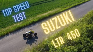 Top speed test  Suzuki LTR 450 [upl. by Herrington930]