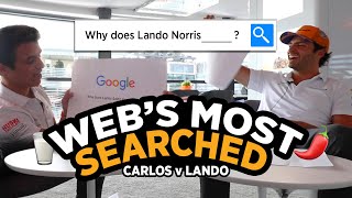 Carlos Sainz and Lando Norris answer the webs most searched questions [upl. by Suidaht652]